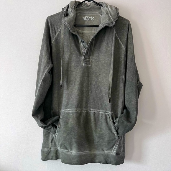 Mens Buckle Henley with long sleeve hoodie - Picture 7 of 8